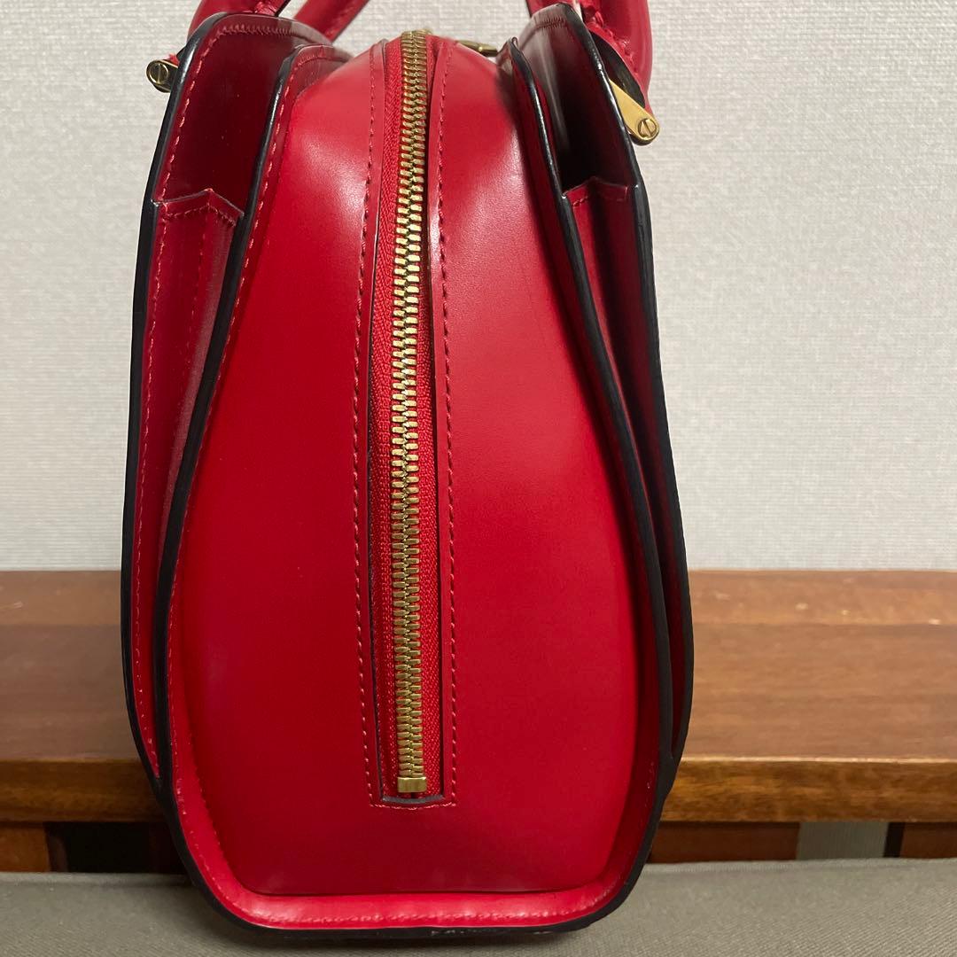 LOUIS VUITTON Epi Leather Handbag Red Flap #QY0VDP
