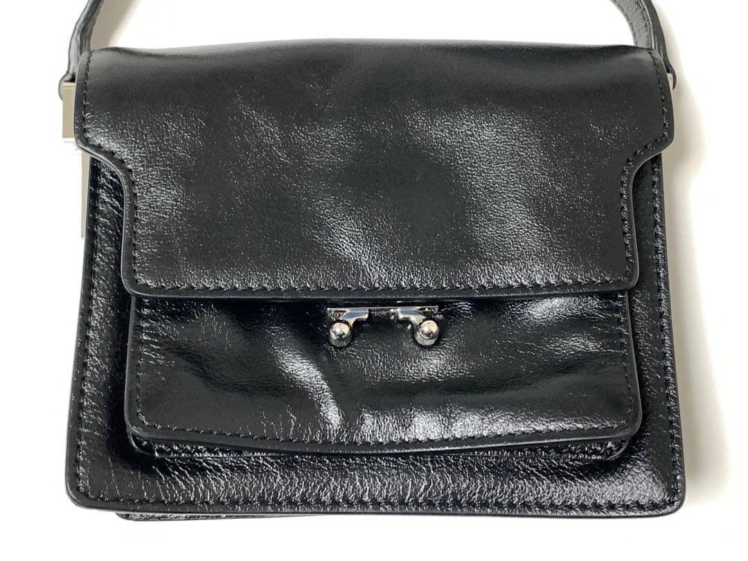 MARNI TRUNK SOFT MINI BAG Black Calf Leather #QYJQ9O