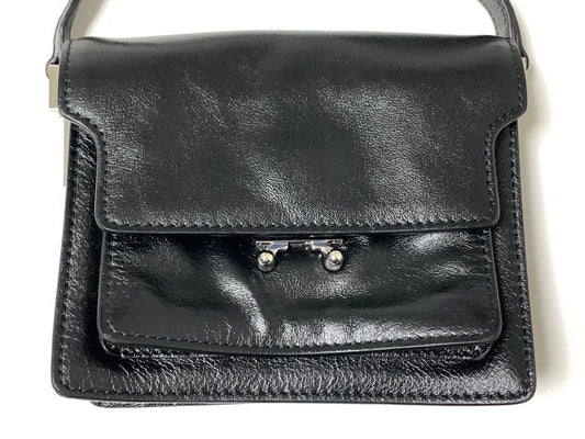 MARNI TRUNK SOFT MINI BAG Black Calf Leather #QYJQ9O