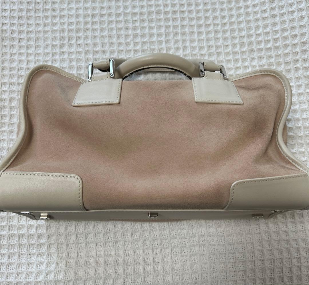 LOEWE Amazona embroidered handbag, pink beige #QYAJG6