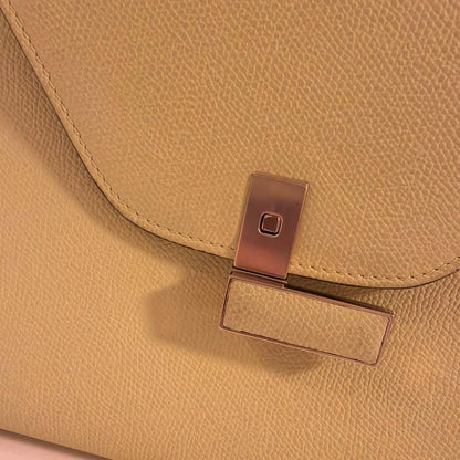 VALEXTRA Iside Medium Seasonal Color Lemon Yellow Leather W26xH20xD12cm #QY1J0R