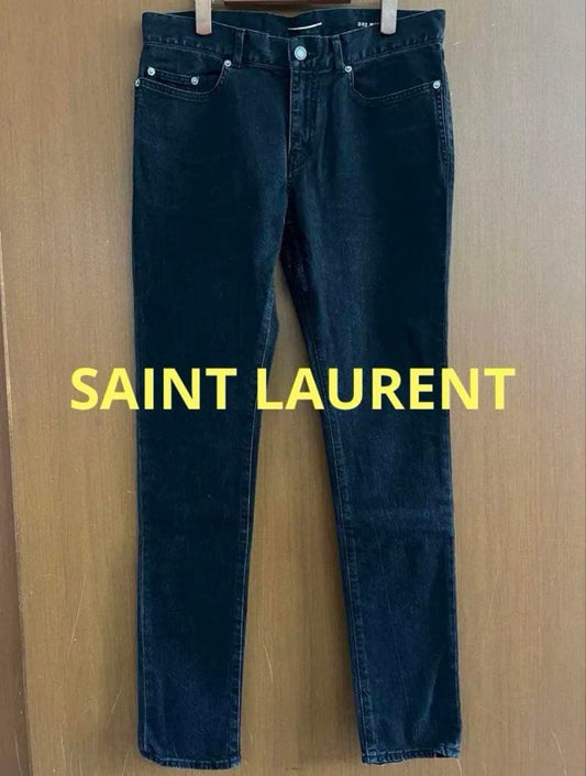 Black skinny denim pants #QOKKZM