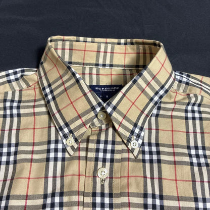 BURBERRY LONDON Nova Check Button-Down Shirt, Size S #PGI0JO