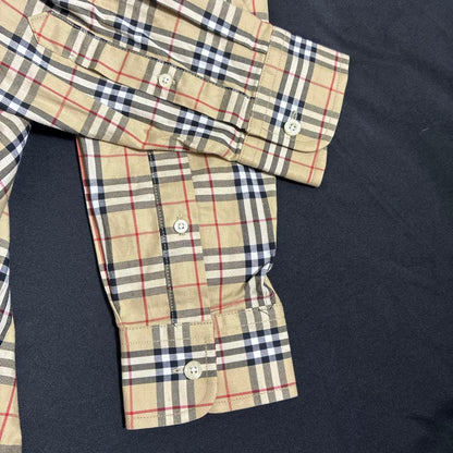 BURBERRY LONDON Nova Check Button-Down Shirt, Size S #PGI0JO