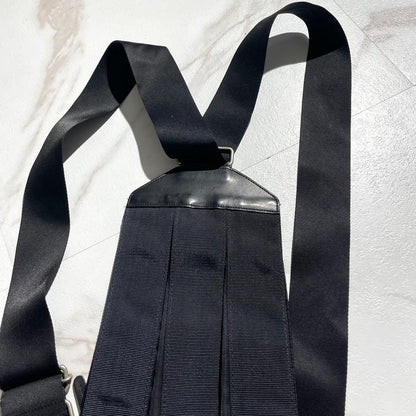 ISSEY MIYAKE Archive Vintage Backpack Shoulder Bag Black Canvas #QYD2YK