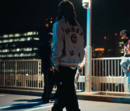 XL AVIREX VARSITY JACKET worn by celebrities #QY1Y0S