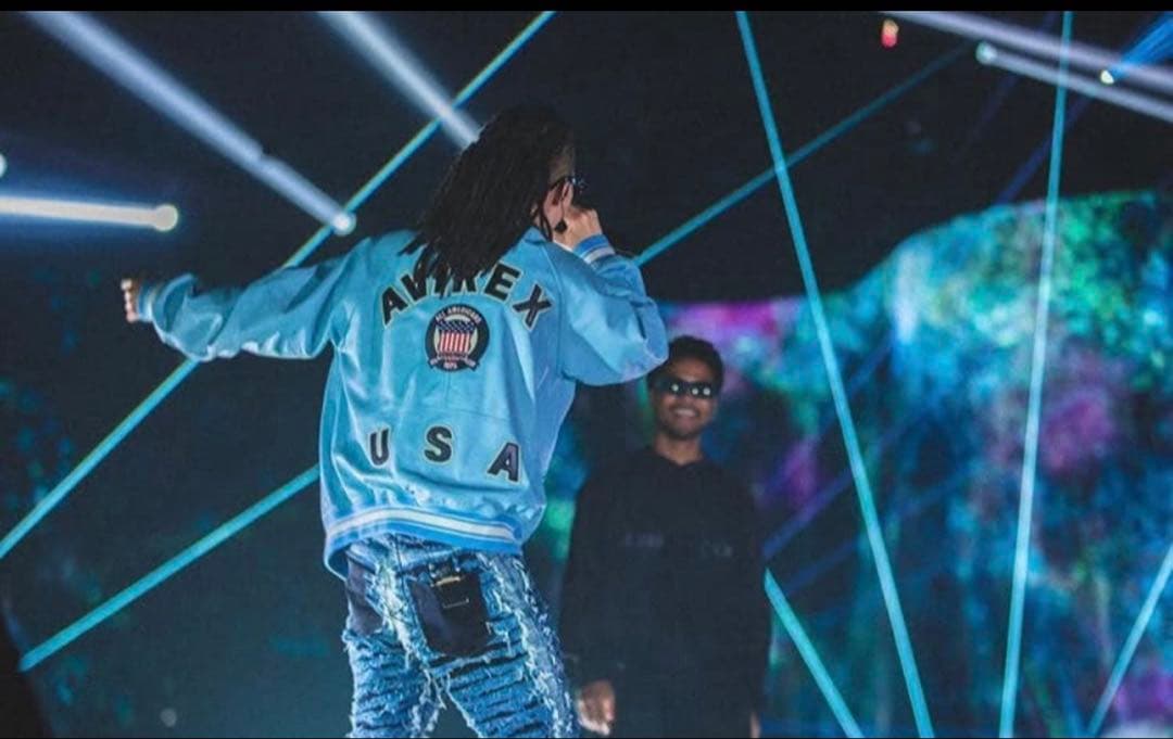 XL AVIREX VARSITY JACKET worn by celebrities #QY1Y0S