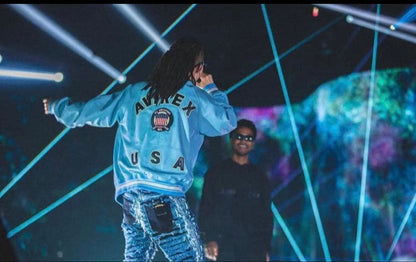 XL AVIREX VARSITY JACKET worn by celebrities #QY1Y0S