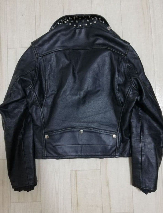 666 Triple Six Custom Studded Leather Rider's Jacket, Vintage #QY9NEW