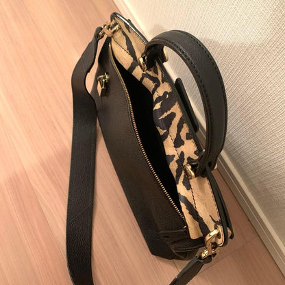 FURLA Furla bag, zebra print, black, shoulder bag, two-tone. #QYIVR5