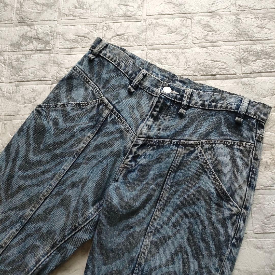 Iroquois Zebra Print Denim Pants, 20SS, Size 1, Men's #PCARMA