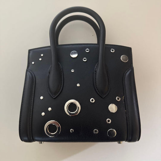 ALEXANDER MCQUEEN Black Studded Mini Handbag Women #QYGQL9