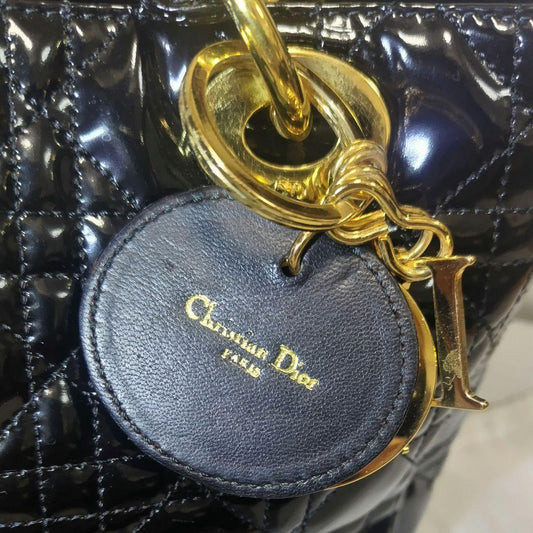 Christian Dior Enamel Black Lady Dior #QYEU49