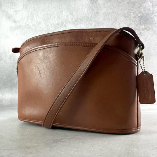 COACH Old Coach Shoulder Bag 9976 Leather USA Brown #QYC8BS
