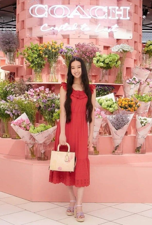 COACH x Koki Natural Leather with Pansy 3-Way Collaboration Bag #QY2EBI