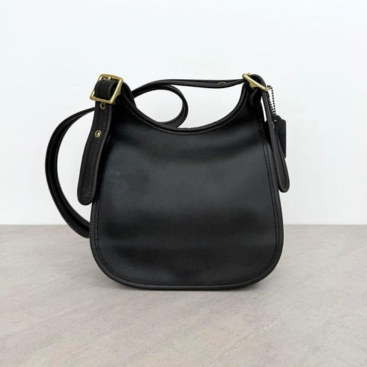 COACH Old Coach shoulder bag with gold hardware, black., Genuine Leather #QY90SF