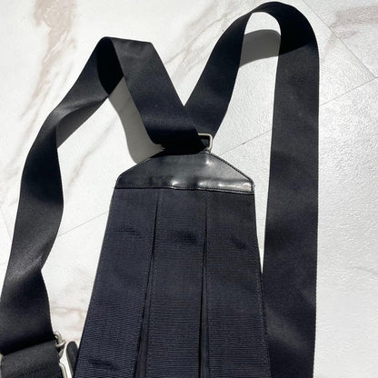 ISSEY MIYAKE Archive Vintage Backpack Shoulder Bag Black Canvas #QYD2YK