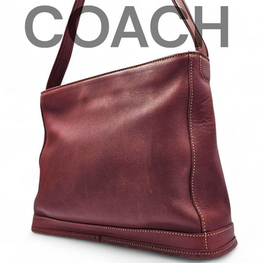 COACH Old COACH One-Shoulder Bag, Club Tan Leather, Bordeaux #QY2L1G