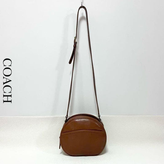 COACH USA OLD Coach Glovetanned Leather Genuine Leather Shoulder Bag #QY8T19