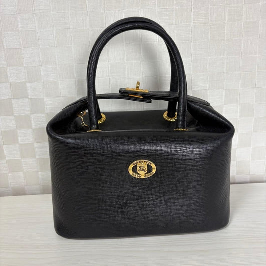 BURBERRY handbag, logo, leather, Nova check pattern. #QY90XM