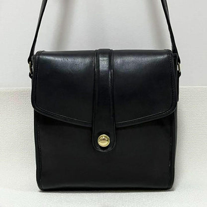 USA OLD Coach Leather Shoulder Bag with Hook Closure #QY7B1G