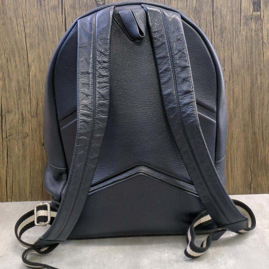 Official BALLY backpack store Navy Leather #QYHSY7