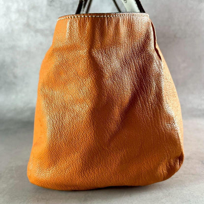 Y2K archive Miu Miu handbag, leather, orange #QYC0FM