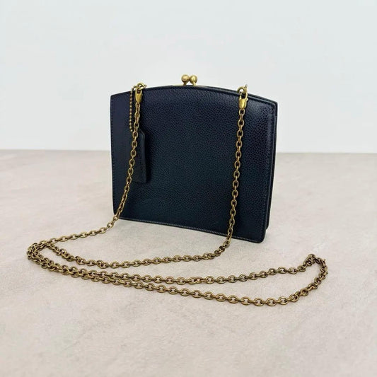 COACH Old Coach Shoulder Bag, Clasp Closure, Navy Women #QY0VI5
