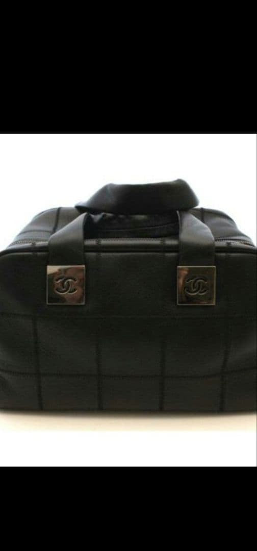 CHANEL Chocolate Bar Leather Handbag W29cm #QY8LK0