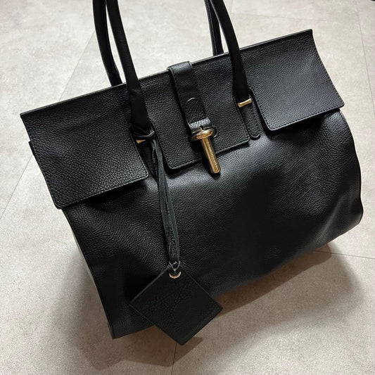 BALENCIAGA Tube Round Handbag, Black #QY8MCG