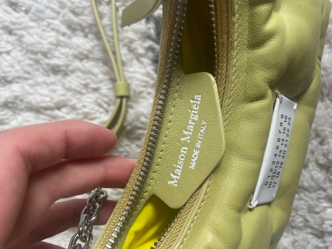 Maison Margiela Glam Slam Bag Yellow Leather Tag Included Mint #QYDBZO