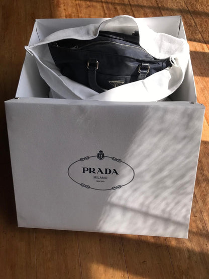 PRADA TESSUTO+VITELLO BALTICO TU bag #QYKD92