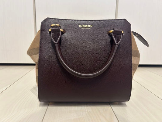 BURBERRY Handbag Brown Leather Women #QYAJ8K