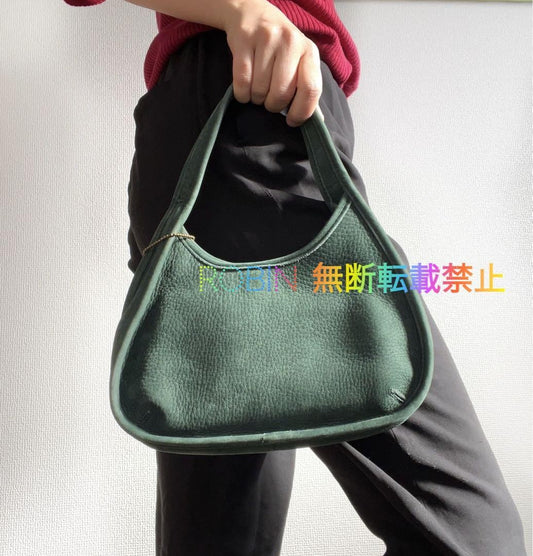 COACH OLD COACH NUBAC GREEN ERGO w charm, Genuine Leather #QY4B20