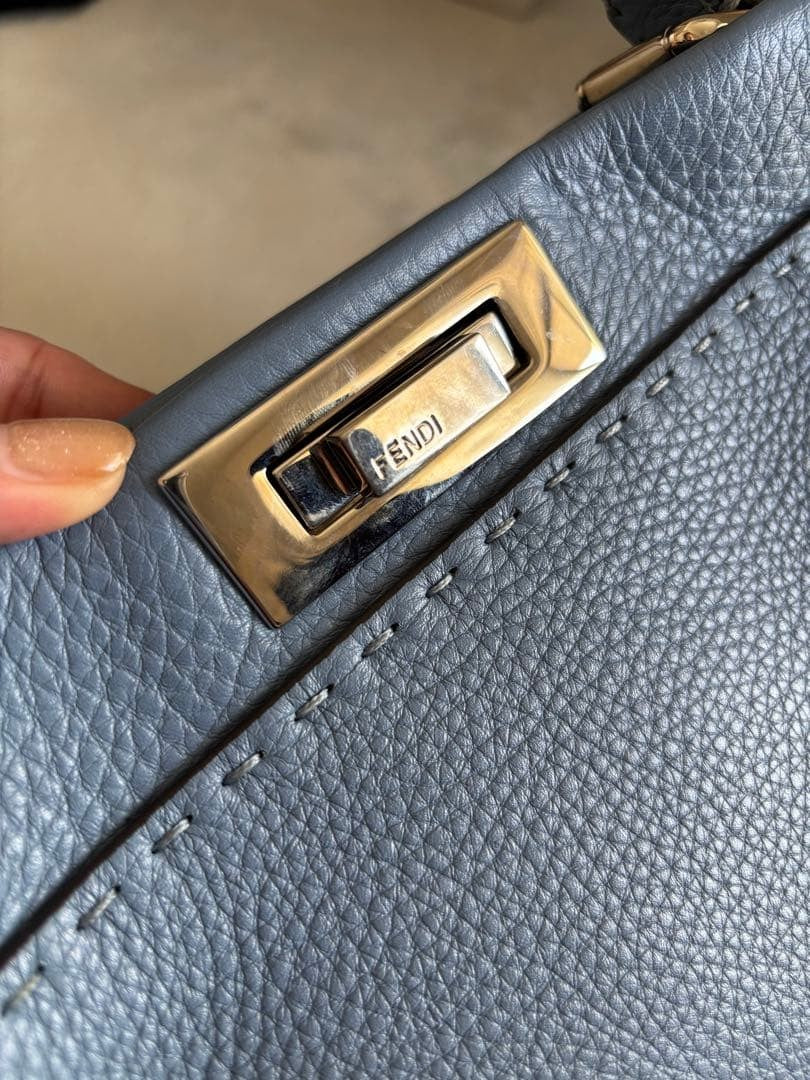 FENDI Peekaboo Medium Cloudy Blue #QY09BJ