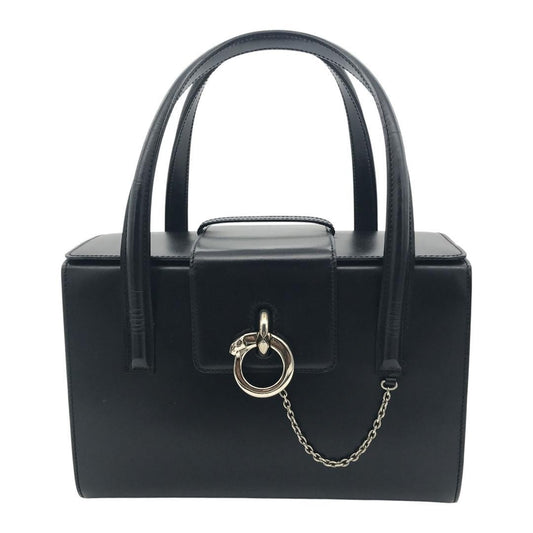 Cartier Panthère handbag, box-shaped, leather, black. #QYIVDW