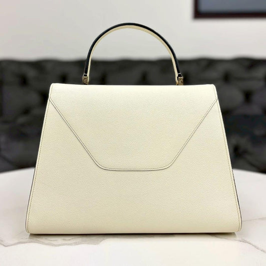 VALEXTRA Iside Large Leather 2-way White Women #QYGQMM