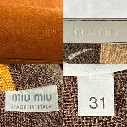 Y2K archive Miu Miu handbag, leather, orange #QYC0FM