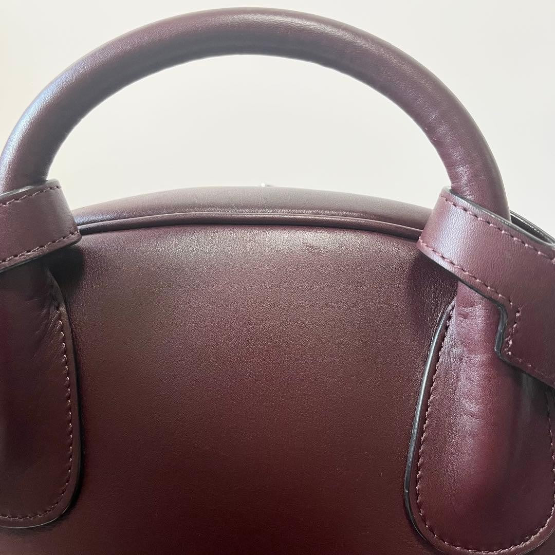 VALEXTRA My Logo Backpack Leather Bordeaux Burgundy Men #QY3G0E