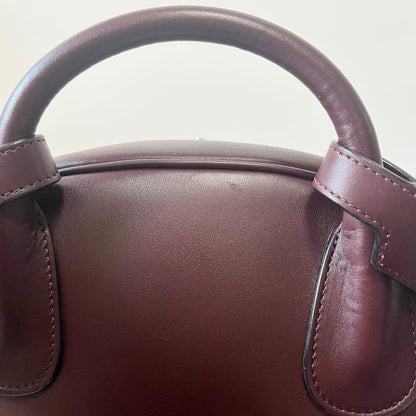 VALEXTRA My Logo Backpack Leather Bordeaux Burgundy Men #QY3G0E