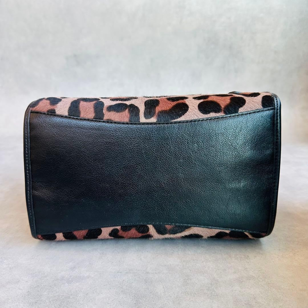 Y2K COACH Harako Leopard 2way Bag #QY7AY4
