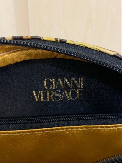 Gianni Versace Leopard Print Leather Handbag Vintage #QYGC2L