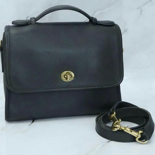 COACH Old Coach Shoulder Bag Turnlock 2-way 9870 #QY0FXY