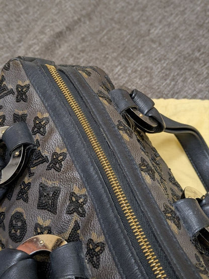 LOUIS VUITTON Monogram Eclipse Speedy 30 Handbag with Sequins #QY9W83