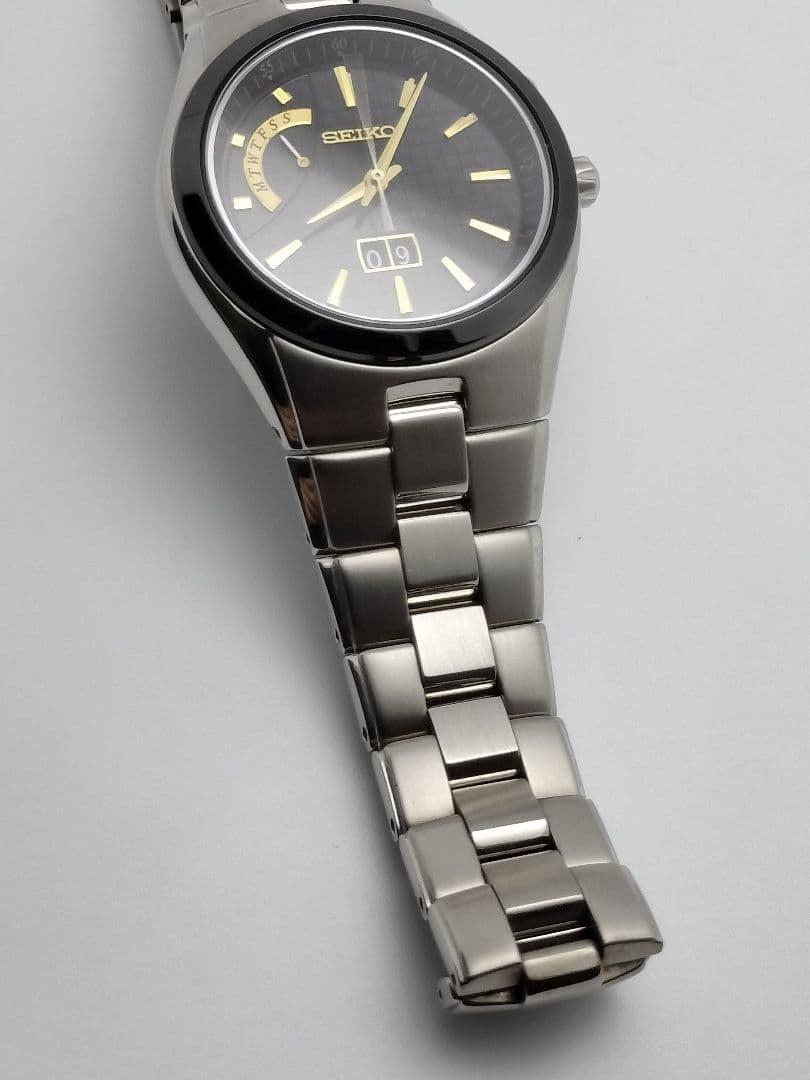 Seiko Spirit Radio Solar Big Calendar Day Date Day of the Week Titanium #PGCNXN