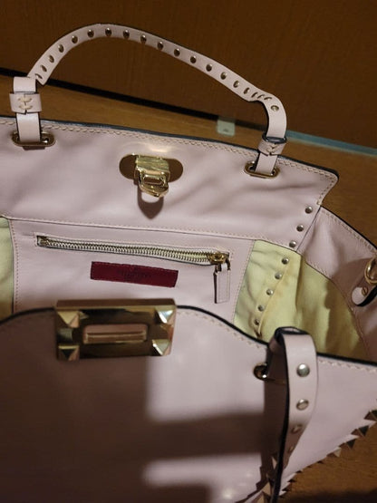 Valentino Rockstud Tote Bag, Leather #QYBL5Z