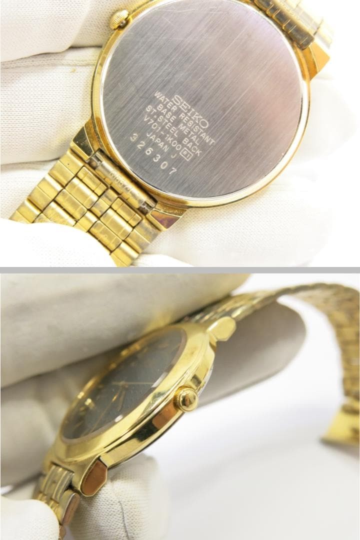 Seiko Men's Quartz Watch V701-1K00 SEIKO 18712208 #QYFG7W