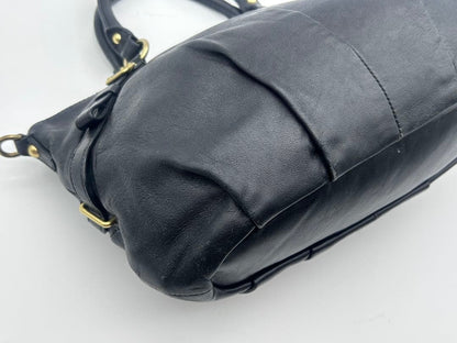 Y2K Coach Black Leather Handbag Mini Boston #QY1XRE