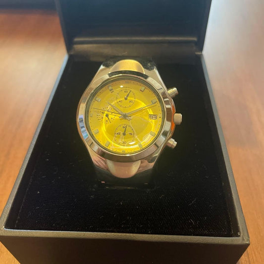 Yellow Chronograph Watch Y998 LE 456 #QY4QIO