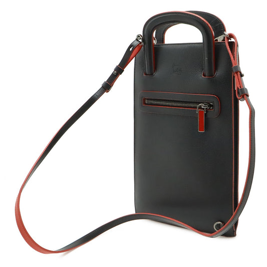 Christian Louboutin TRIC TRAC Small Handbag 3-Way Shoulder Bag Black Red #QYF7V0